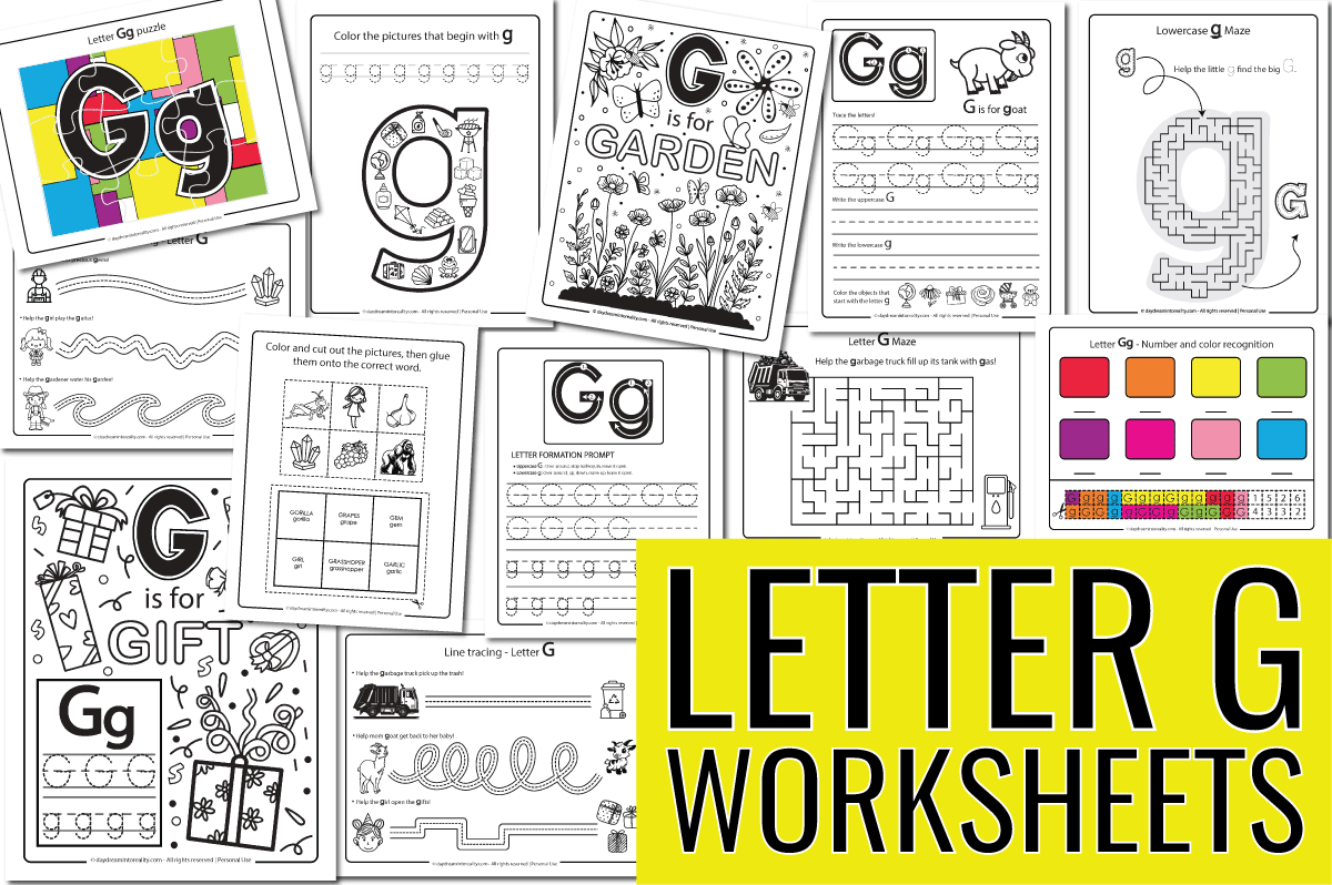 Letter G Worksheets for Kids - Featured Image