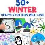 winter crafts for kids collage 2 - Pinterest image