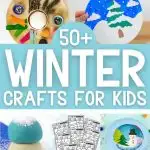 winter crafts for kids collage - Pinterest image 6