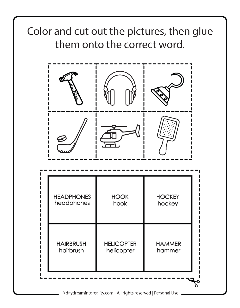 Letter H Free PDF Printable - memory game 3