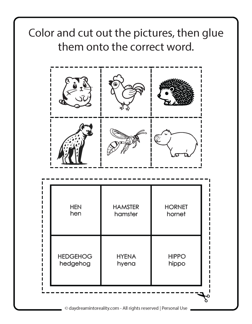 Letter H Free PDF Printable - memory game 2