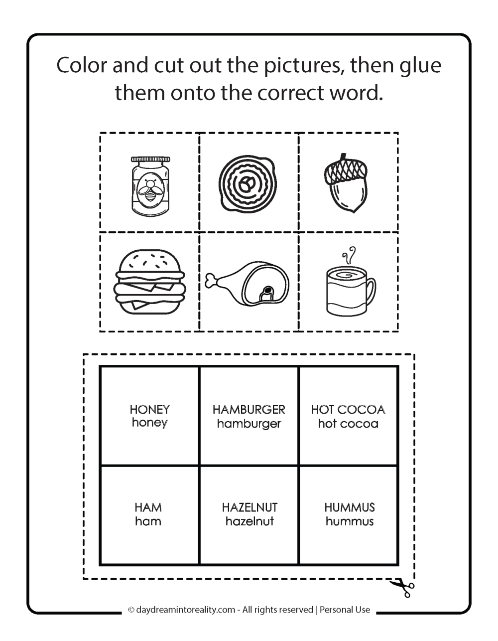 Letter H Free PDF Printable - memory game 1