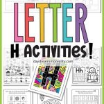 letter h worksheets - Pinterest image