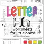 letter h worksheets - Pinterest image